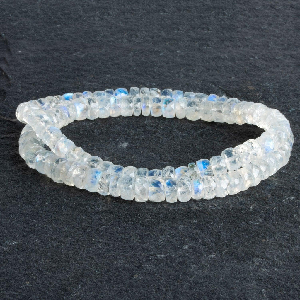 6-7mm Rainbow Moonstone Rondelles 16 inch 105 beads - The Bead Traders
