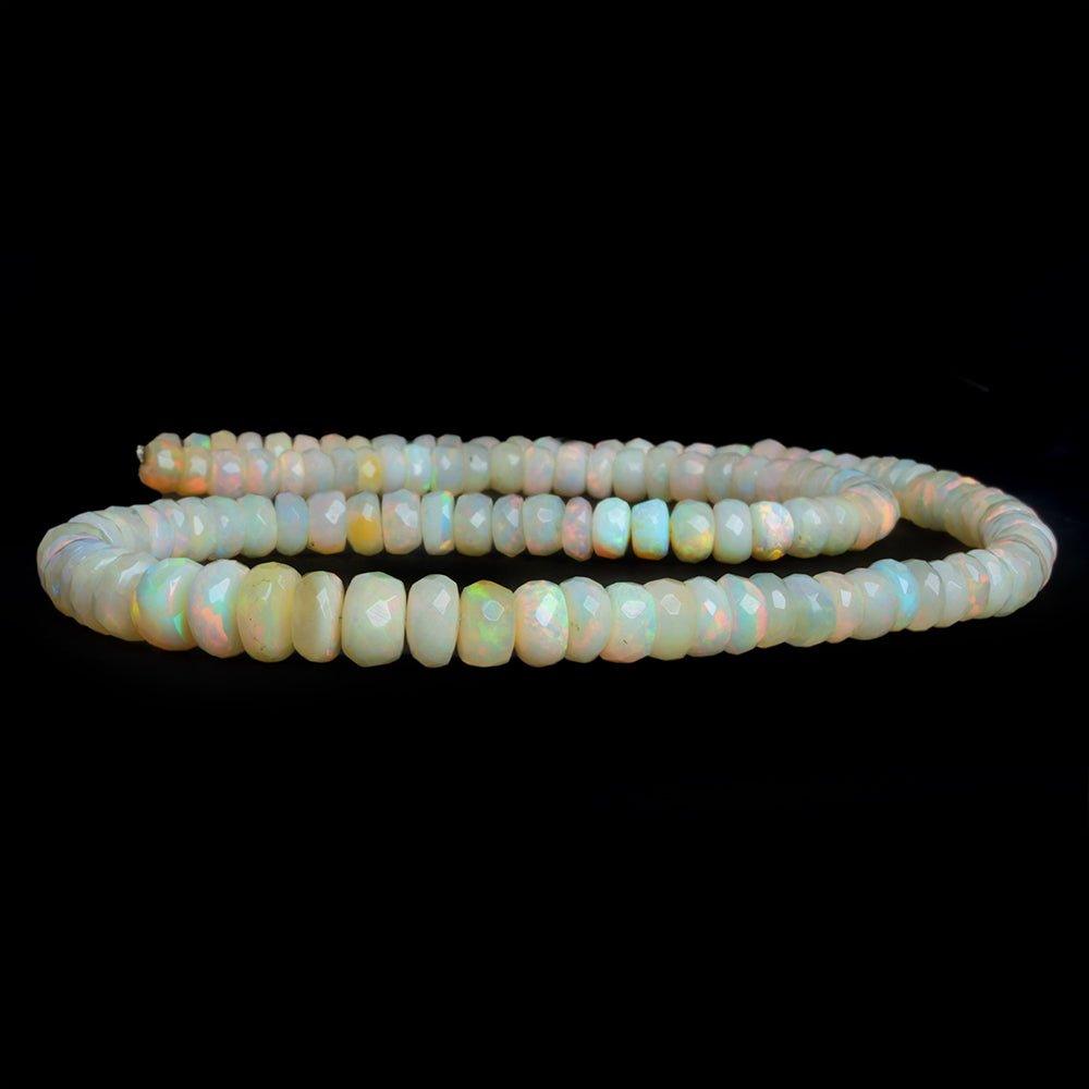 6-8.5mm Ethiopian Opal Faceted Rondelle Beads 18 inch 125pcs - The Bead Traders