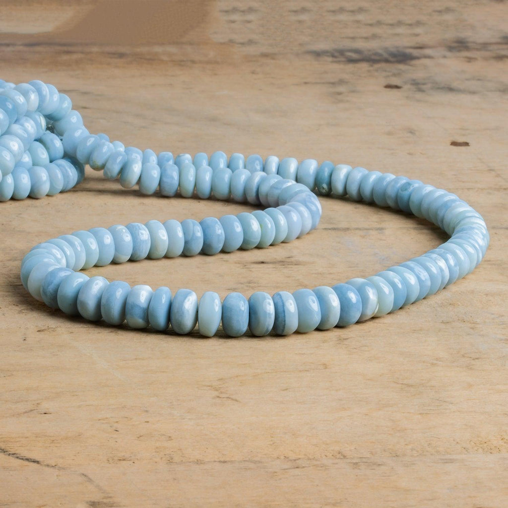 6-8mm Denim Opal Plain Rondelles 16 inch 85 beads - The Bead Traders