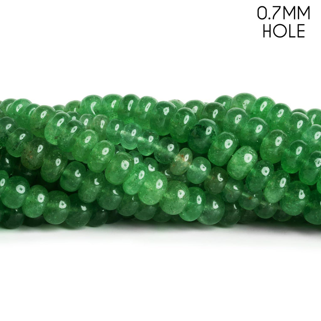 6-8mm Green Aventurine Plain Rondelles 16 inch 80 beads - The Bead Traders