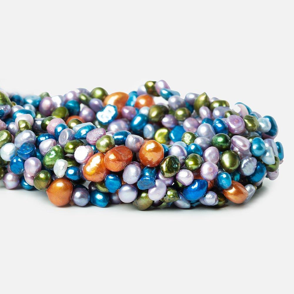 6-8mm Multi Color Baroque Freshwater Pearls 16 inch 73 pieces - The Bead Traders