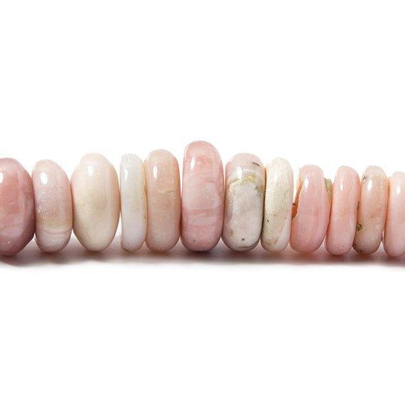 6-8mm Pink Peruvian Opal plain rondelle Beads 15 inches 88 pieces - The Bead Traders