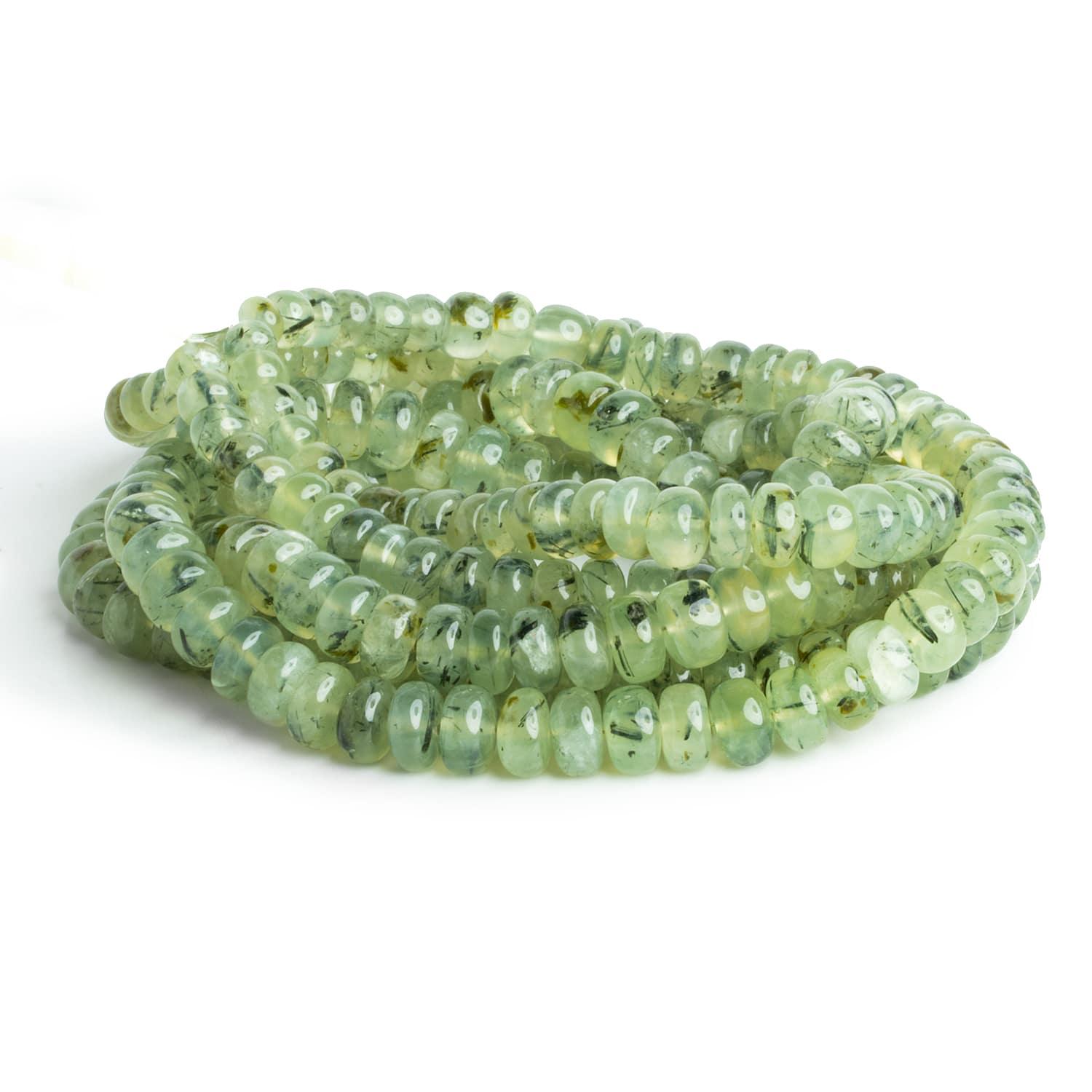 6-8mm Prehnite Plain Rondelles 16 inch 85 beads - The Bead Traders