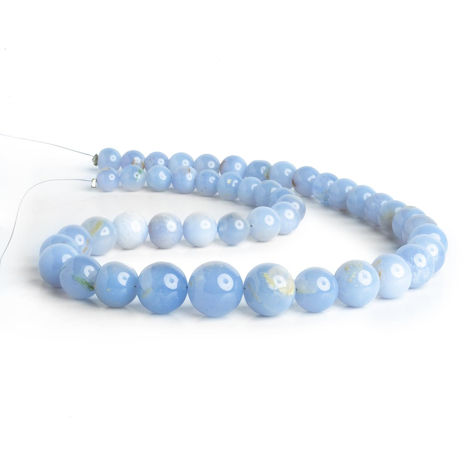 6.5-13mm Turkish Chalcedony Plain Rounds 16 inch 45 beads - The Bead Traders
