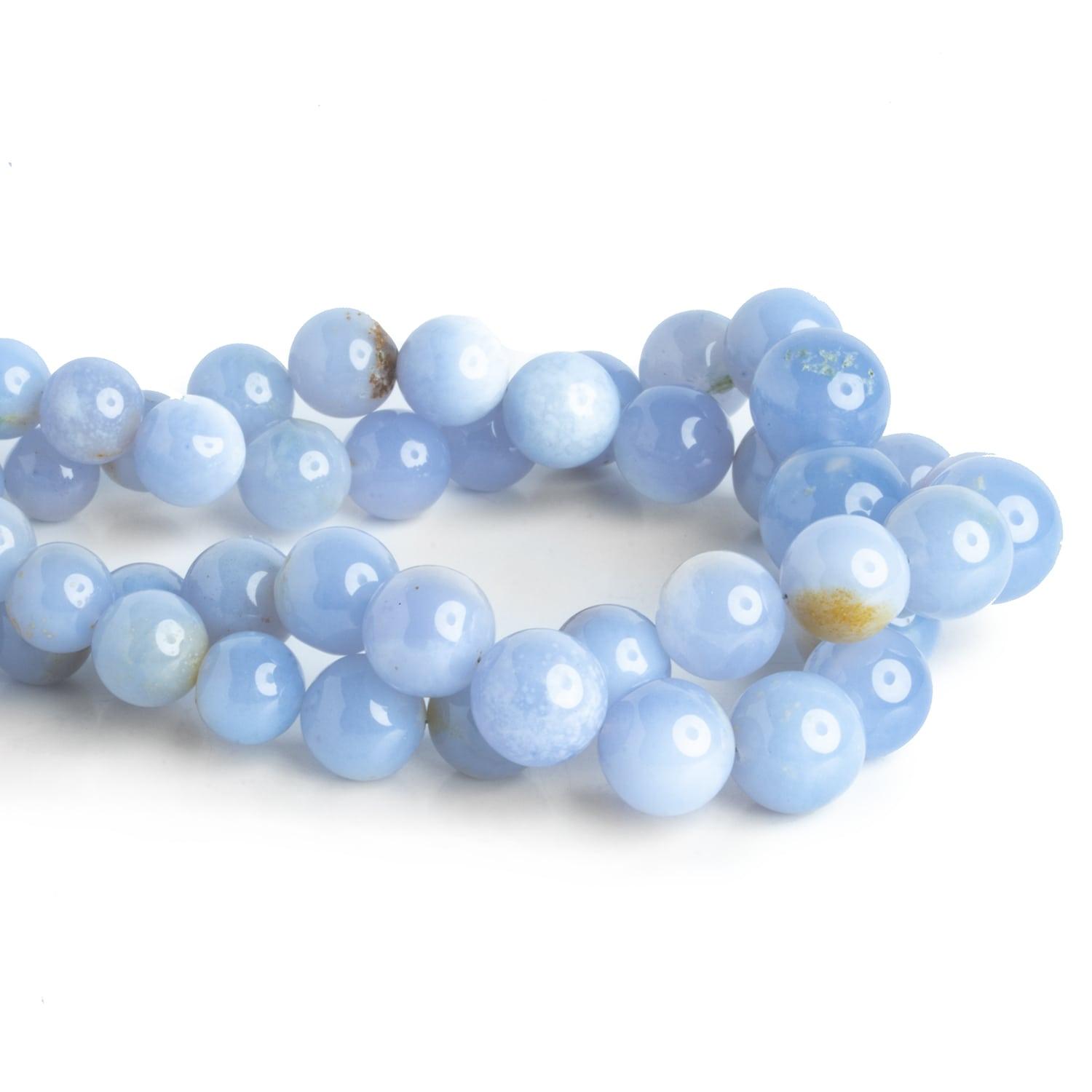 6.5-13mm Turkish Chalcedony Plain Rounds 16 inch 45 beads - The Bead Traders
