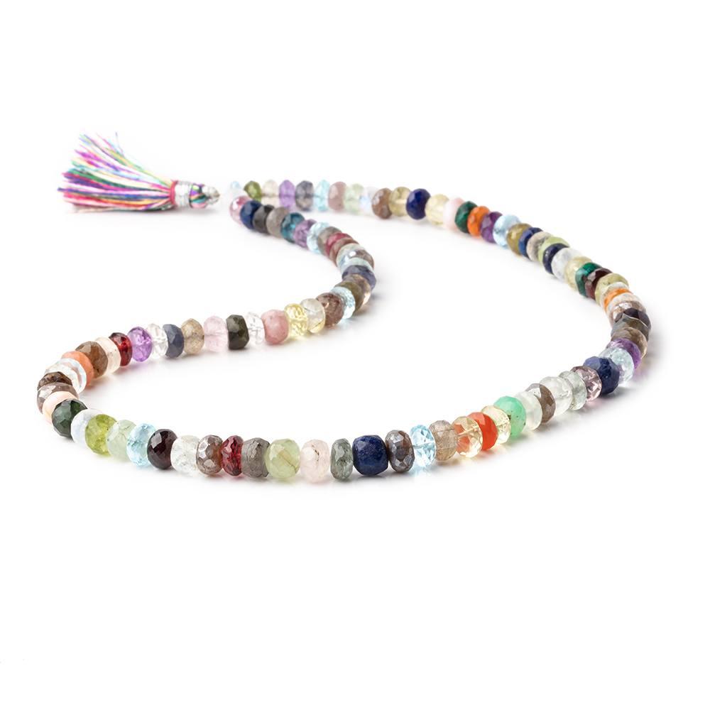 6.5-7mmMulti Gemstone Faceted Rondelle Beads 16 inch 95pcs - The Bead Traders