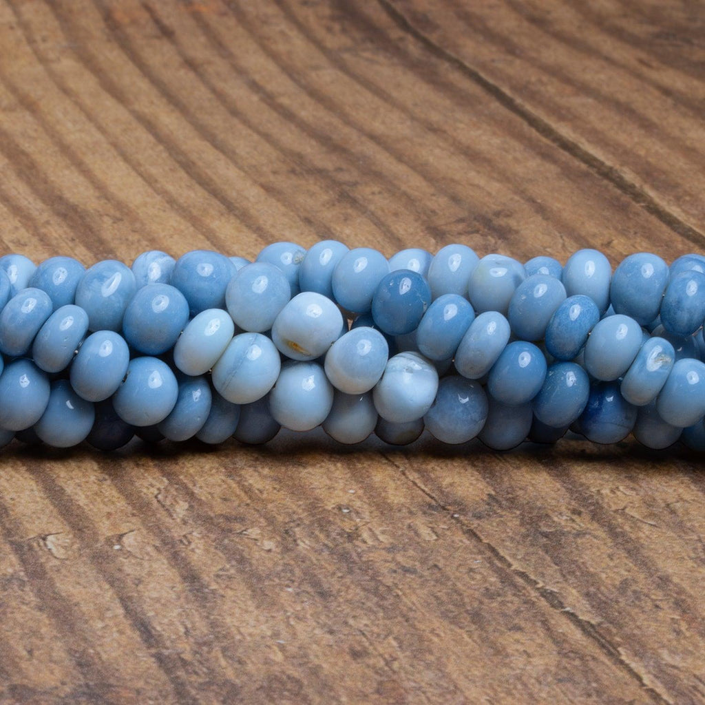 6.5-8mm Denim Opal Plain Rondelles 16 inch 70 beads - The Bead Traders