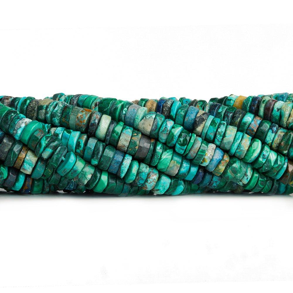 6.5mm Chrysocolla Plain Heishi Beads 16 inch 160 pieces - The Bead Traders