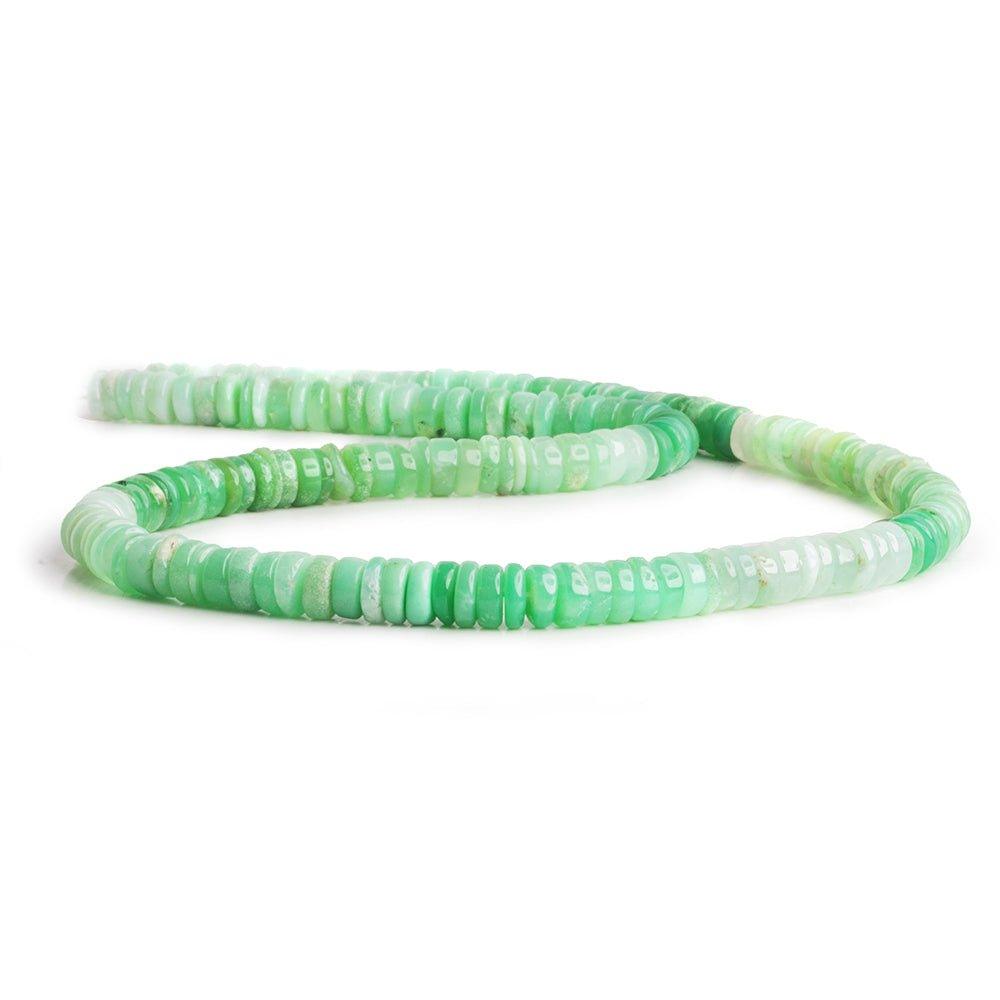 6.5mm Chrysoprase Plain Heishi Beads 16 inch 160 pieces - The Bead Traders