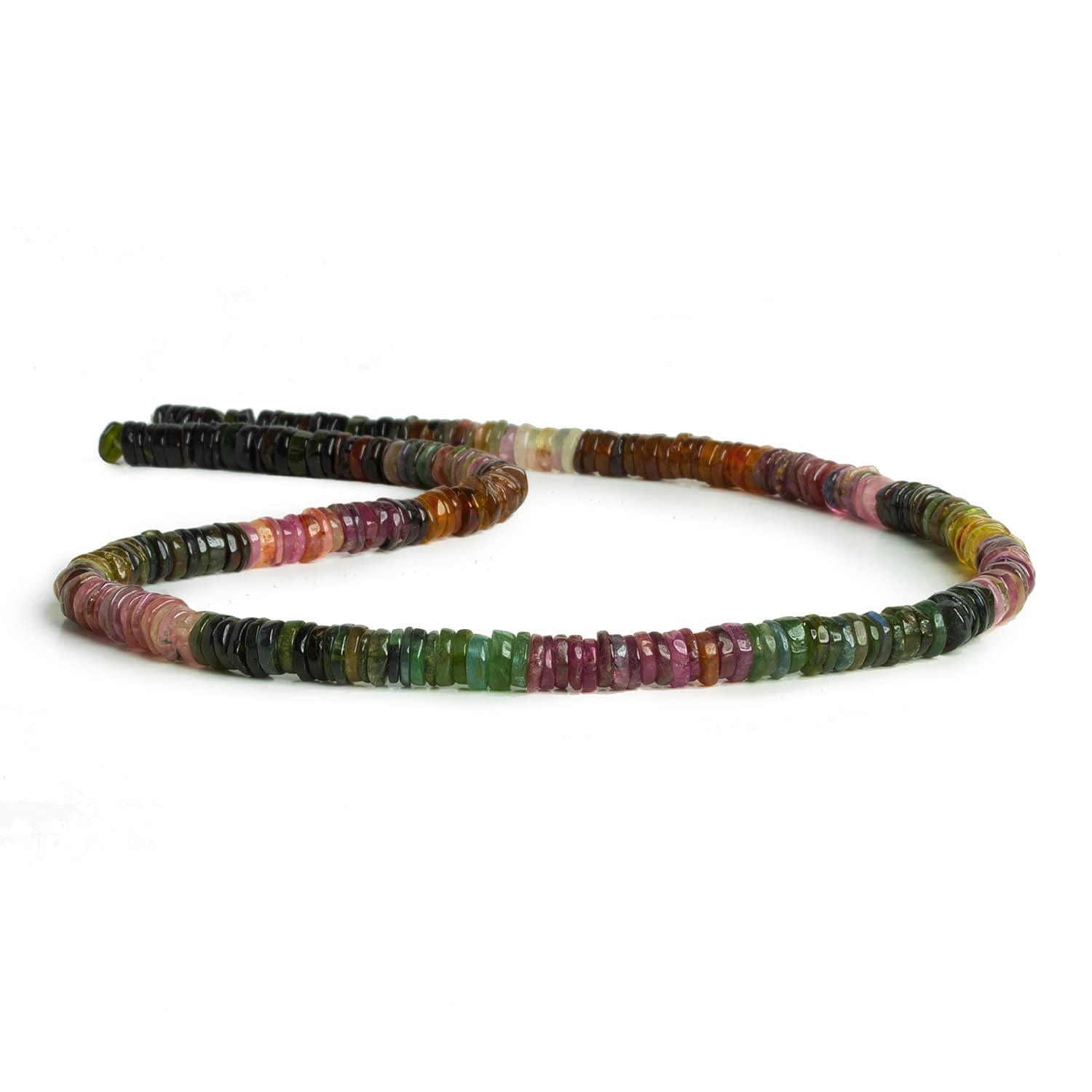 6.5mm Multi Tourmaline Plain Heishis 16 inch 225 beads - The Bead Traders