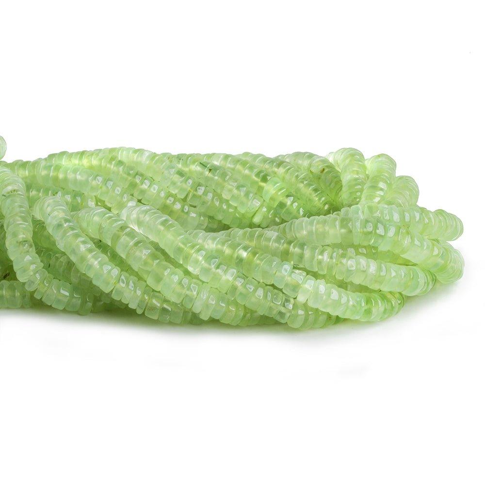 6.5mm Prehnite Plain Heishi Beads 16 inch 170 pieces - The Bead Traders