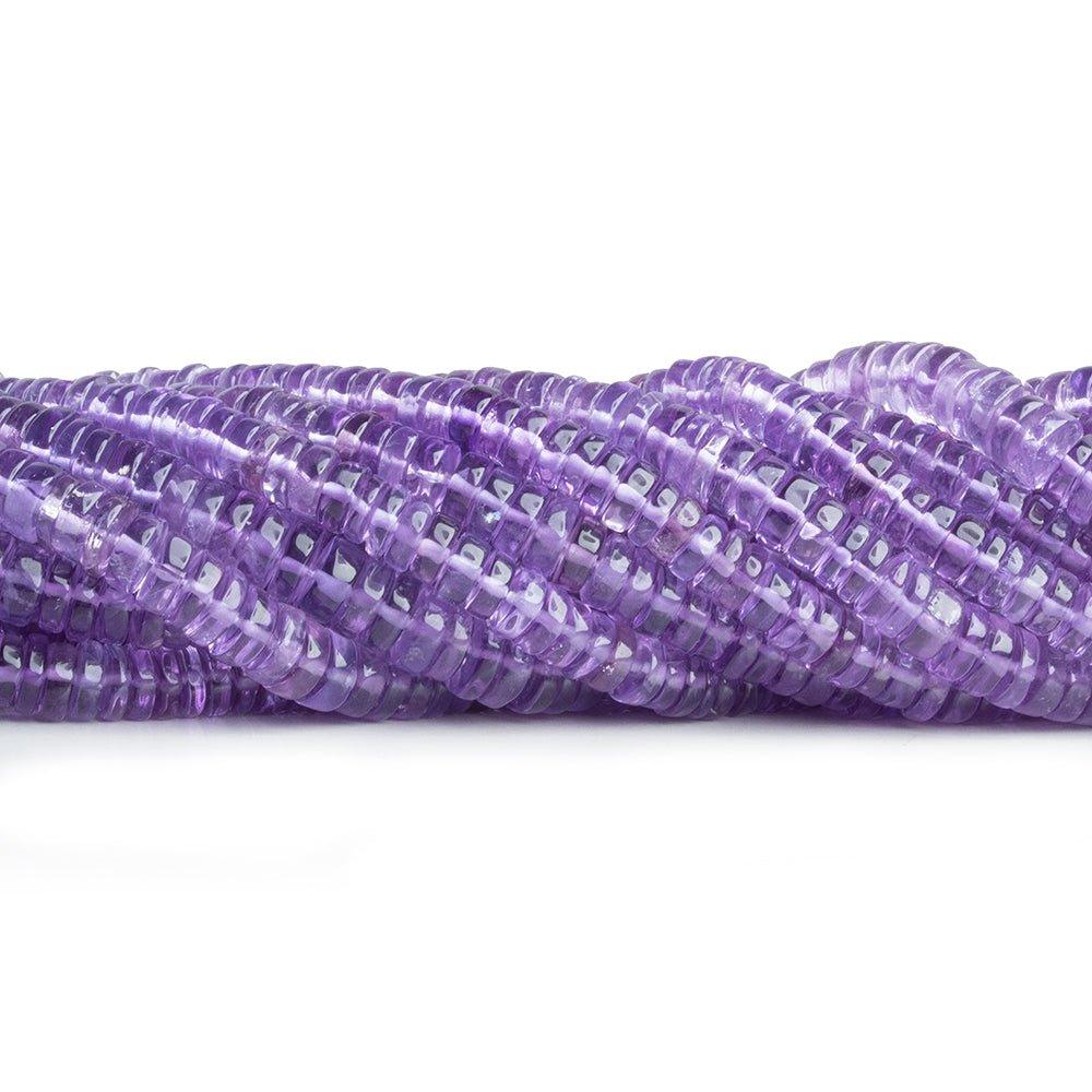 6mm-7mm Amethyst Plain Heishi Beads 16 inch 180 pieces - The Bead Traders