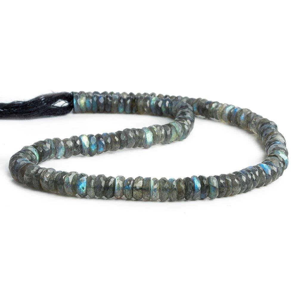 6mm-7mm Labradorite Faceted Heishi Beads 15 inch 145 pieces - The Bead Traders