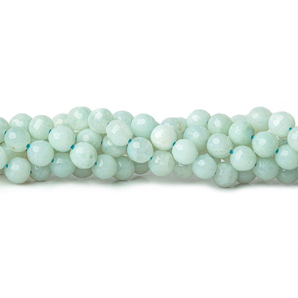 6mm Amazonite faceted round beads 15.5 inch 66 pieces AAA Quality - The Bead Traders