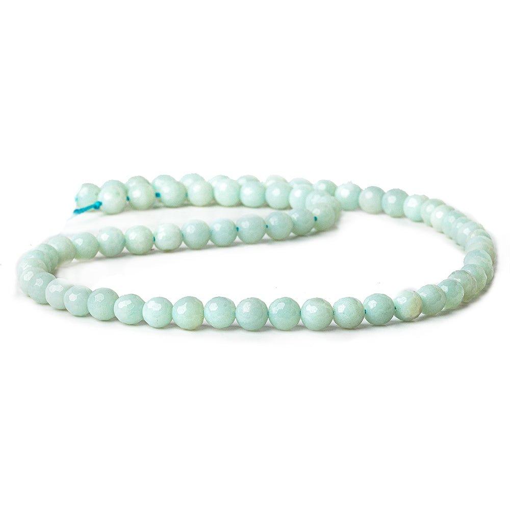 6mm Amazonite faceted round beads 15.5 inch 66 pieces AAA Quality - The Bead Traders