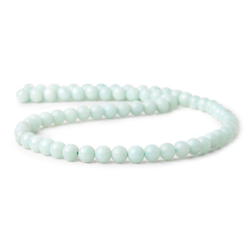 6mm Amazonite Plain Round Beads 15 inch 69 pieces - The Bead Traders