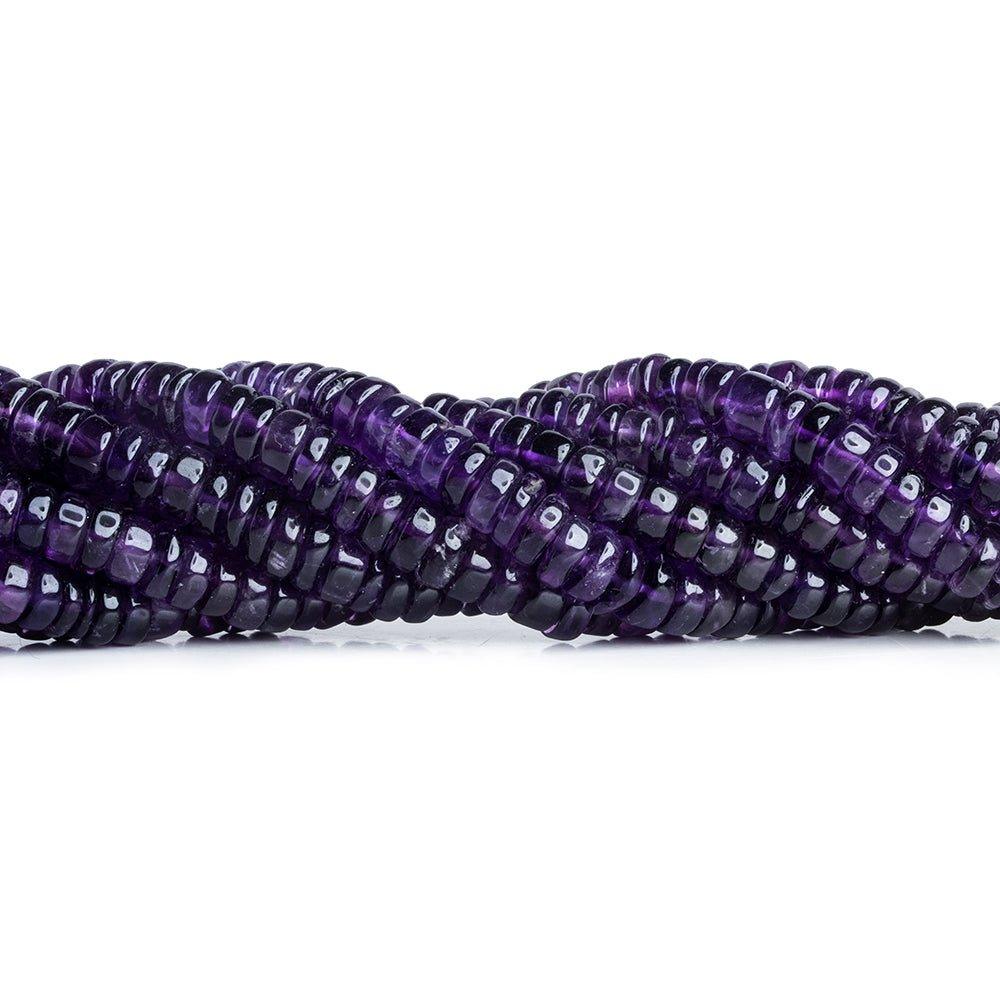 6mm Amethyst Plain Heishi Beads 16 inch 170 pieces - The Bead Traders