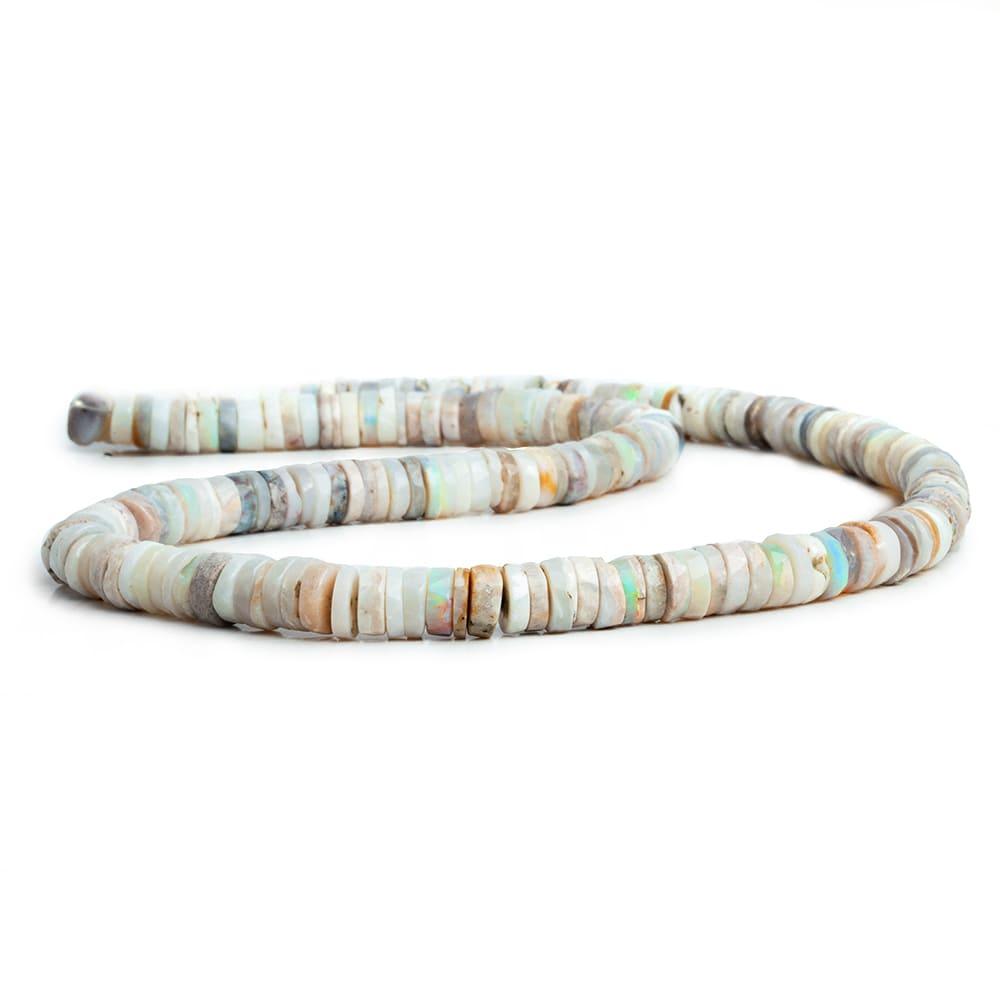 6mm Australian Opal Faceted Heshi Beads 16 inch 200 pieces - The Bead Traders