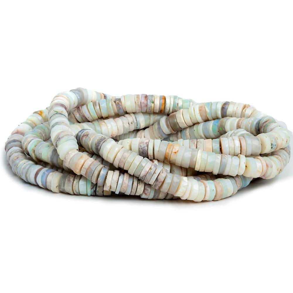6mm Australian Opal Faceted Heshi Beads 16 inch 200 pieces - The Bead Traders