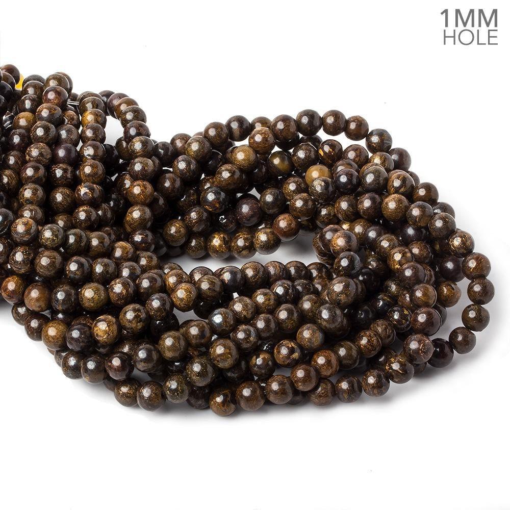 6mm Bronzite plain round 15 inches 65 Beads - The Bead Traders