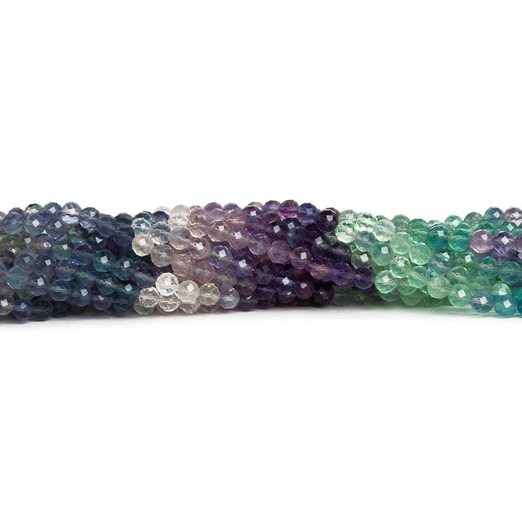 6mm Fluorite Microfaceted Rounds 16 inch 70 beads - The Bead Traders