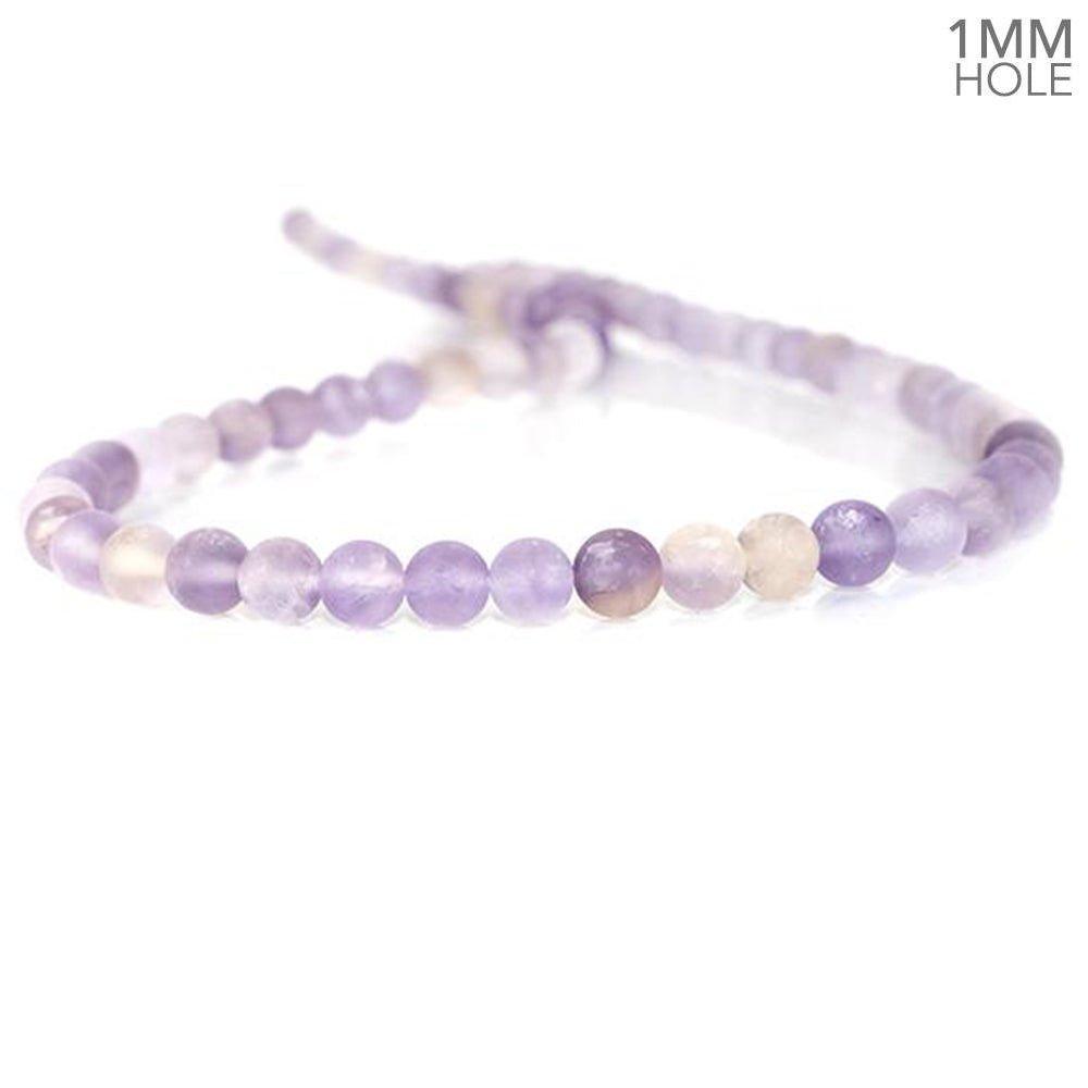 6mm Frosted Ametrine plain round beads 15 inch 61 pieces - The Bead Traders