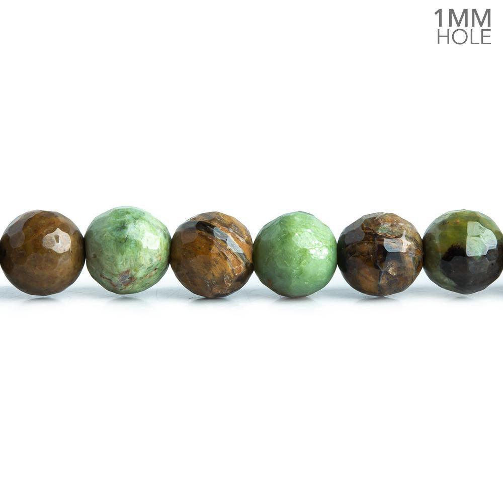 6mm Green Opal Faceted Round Beads 15 inch 62 pieces - The Bead Traders