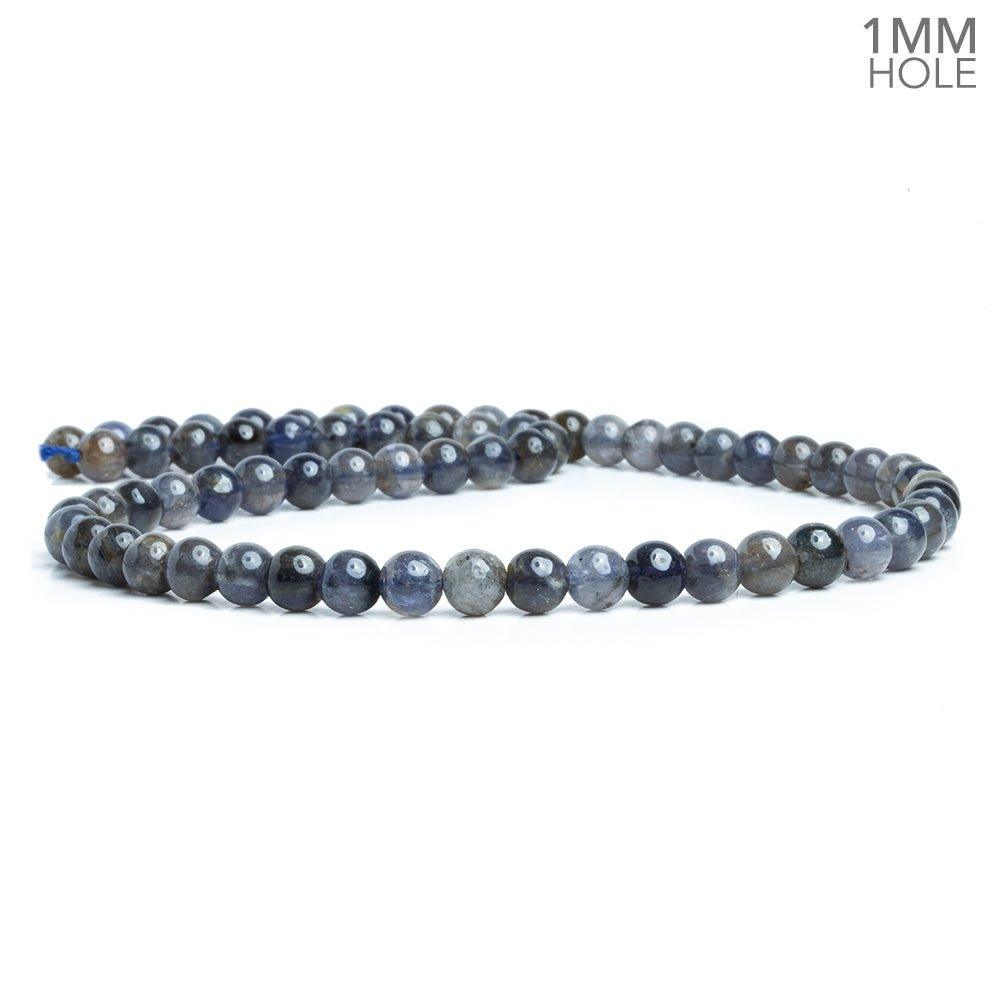 6mm Iolite Plain Round Beads 15 inch 65 pieces - The Bead Traders