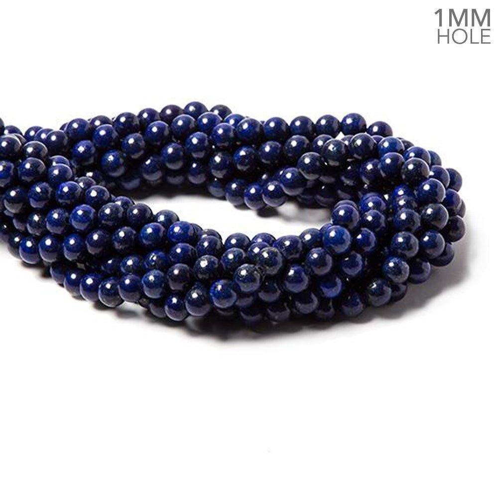 6mm Lapis Lazuli plain round beads 15 inch 60 pieces - The Bead Traders
