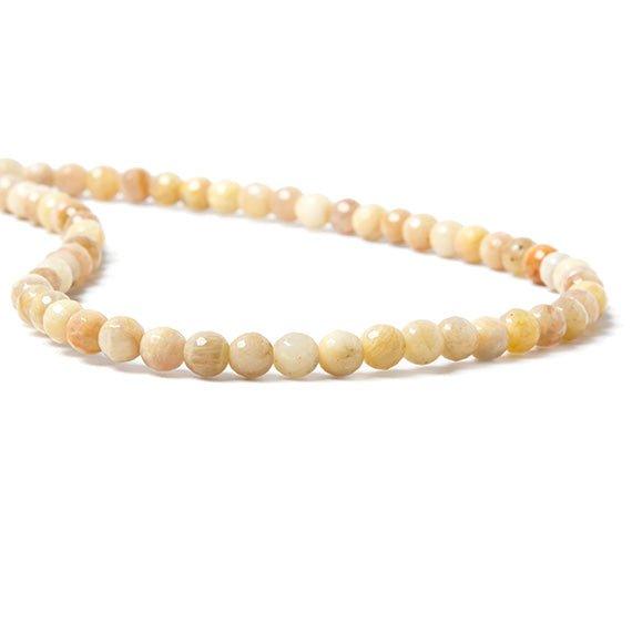 6mm Light Sunstone faceted round beads 15.25 inch 70 pieces - The Bead Traders