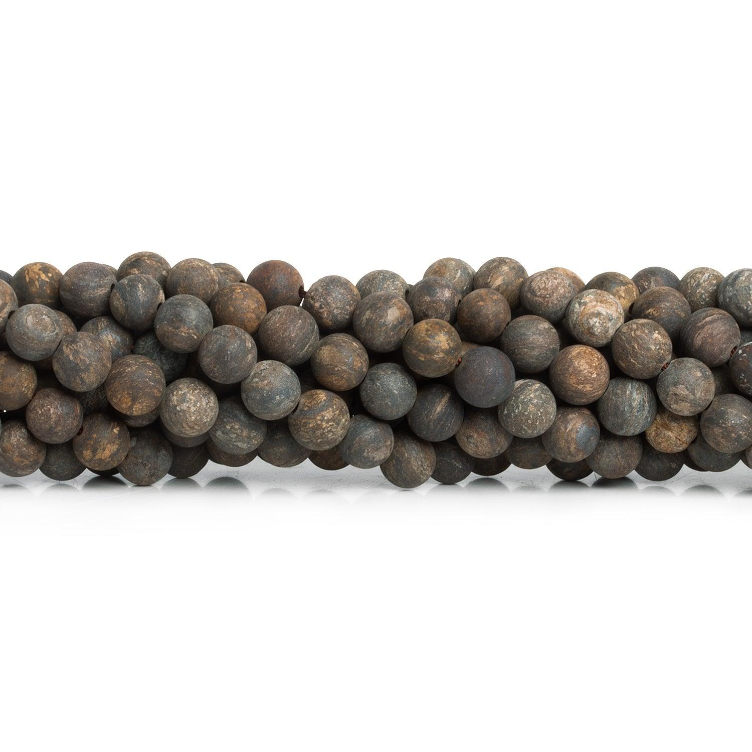6mm Matte Bronzite Rounds 15 inch 55 beads - The Bead Traders