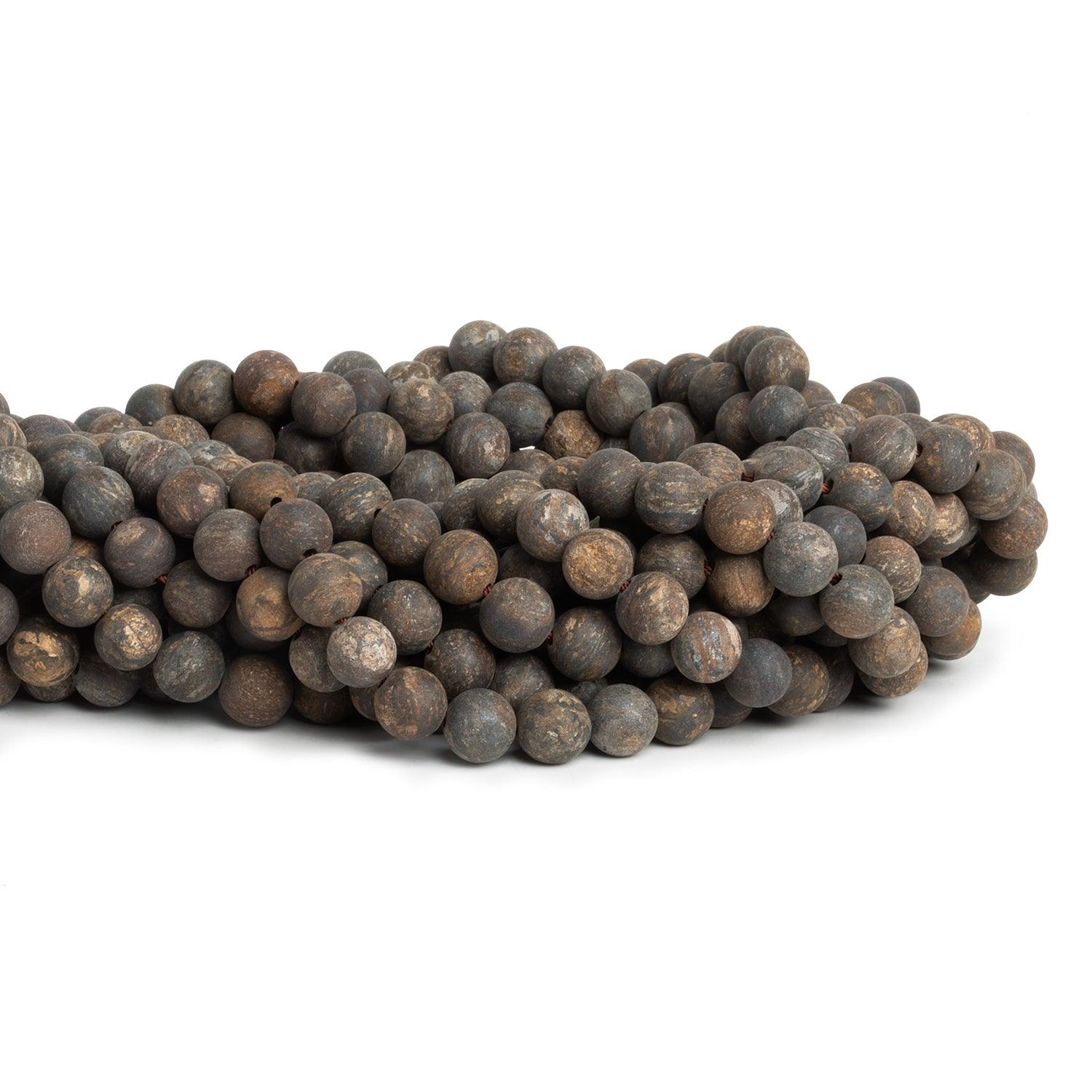 6mm Matte Bronzite Rounds 15 inch 55 beads - The Bead Traders
