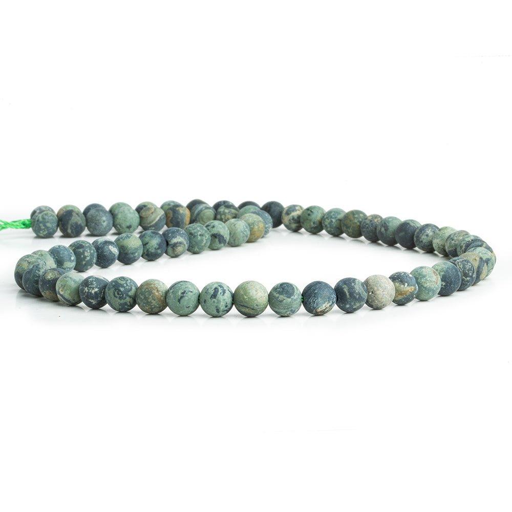 6mm Matte Kambaba Jasper Plain Round Beads 15 inch 60 pieces - The Bead Traders