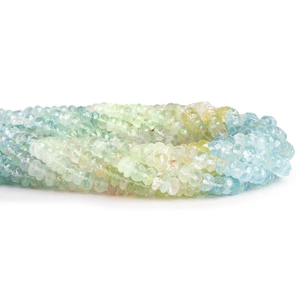 6mm Multi Color Beryl Faceted Rondelle Beads 14 inch - The Bead Traders