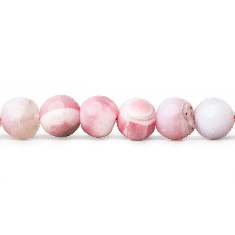 6mm Pink Opal plain round beads 13 inch 55 pieces - The Bead Traders