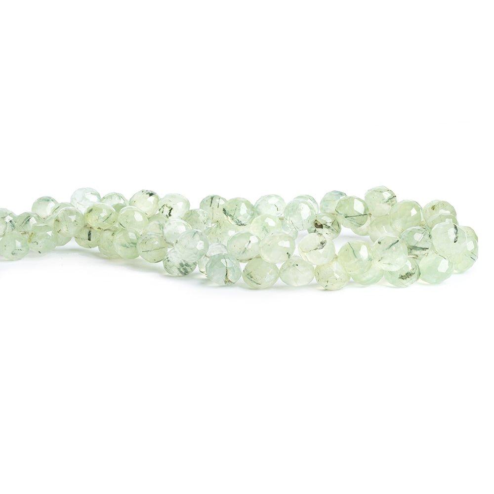 6mm Prehnite Faceted Candy Kiss Beads 8 inch 70 pieces - The Bead Traders