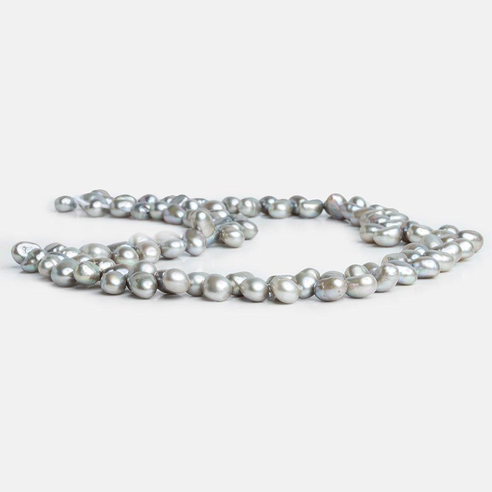 6mm Silver Baroque Freshwater Pearls, 15 inch - The Bead Traders