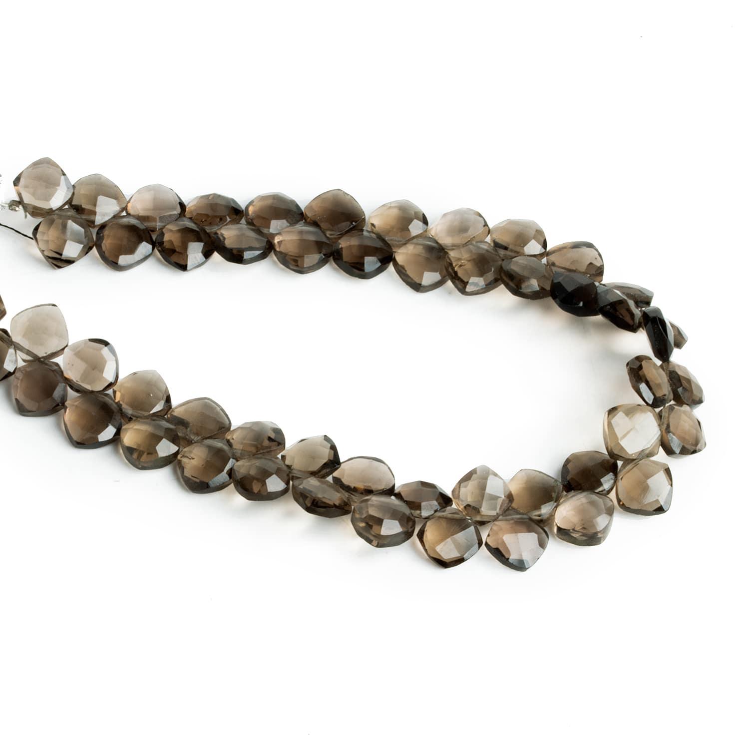 6mm Smoky Quartz Top Drilled Pillows 7.5 inch 50 beads - The Bead Traders