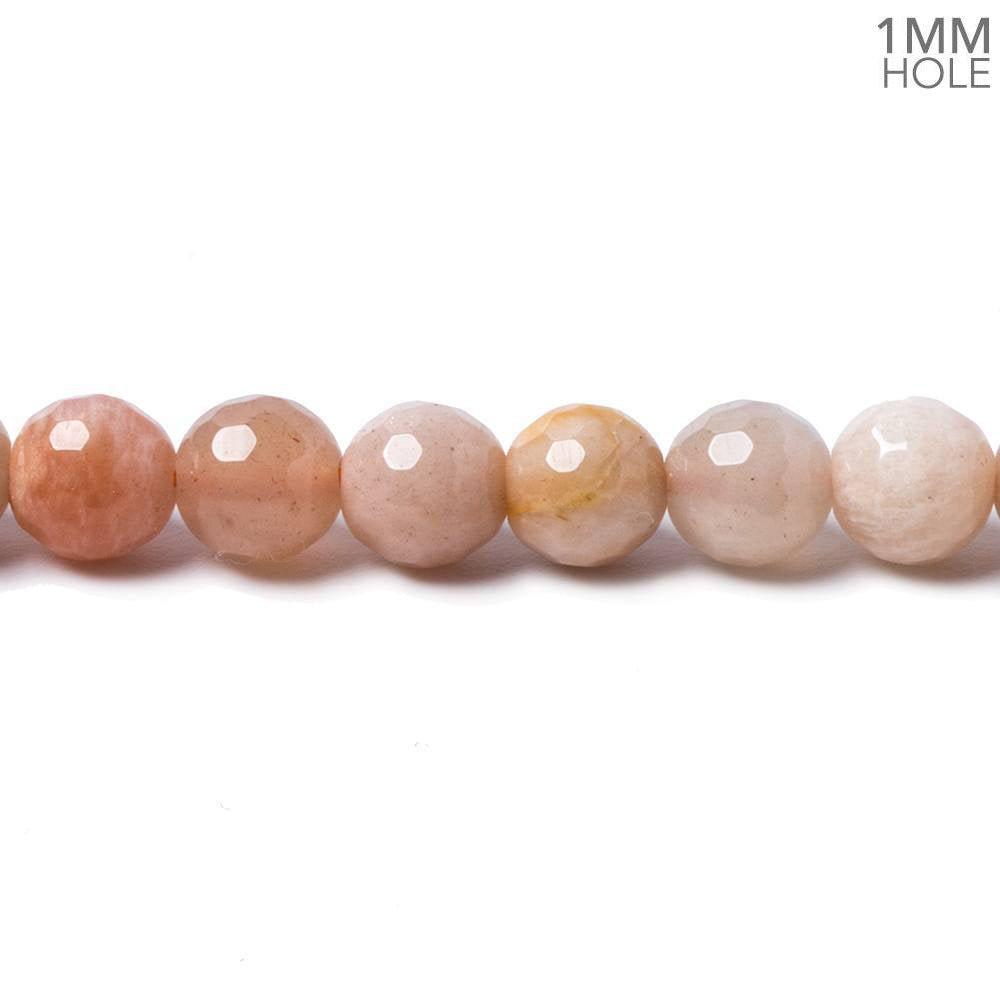 6mm Sunstone Feldspar faceted round beads 15 inches 63 pieces - The Bead Traders