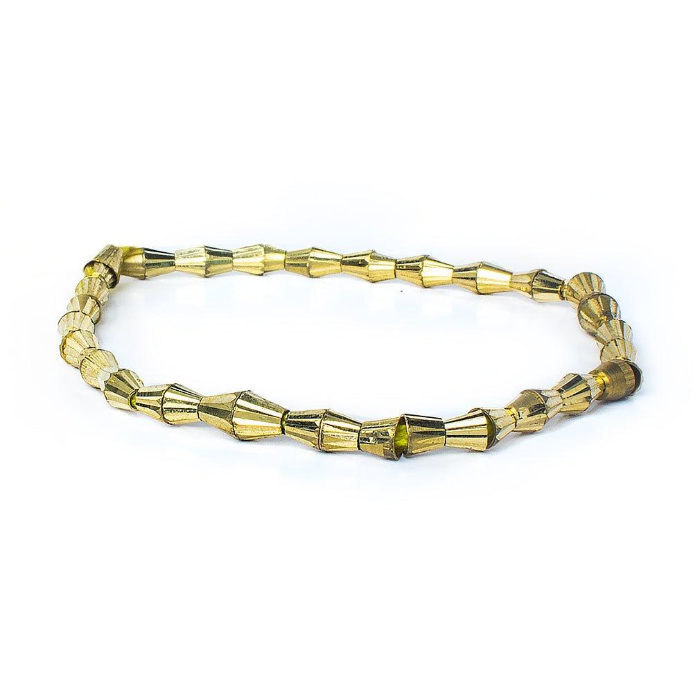6x3mm Brass Fluted Cone Beads - The Bead Traders