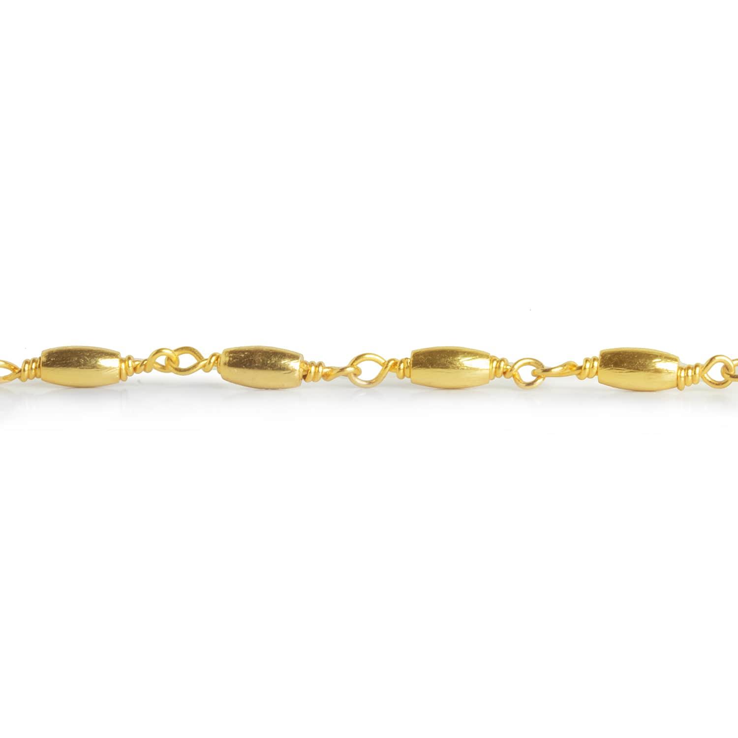 6x3mm Gold Tube Gold Chain 22 pieces - The Bead Traders