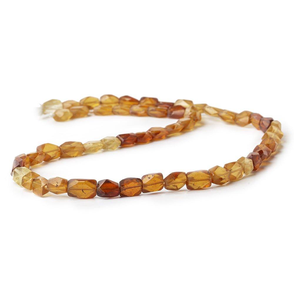 6x4-7x4mm Hessonite Garnet Faceted Rectangle Beads 14 inch 52pcs/str - The Bead Traders