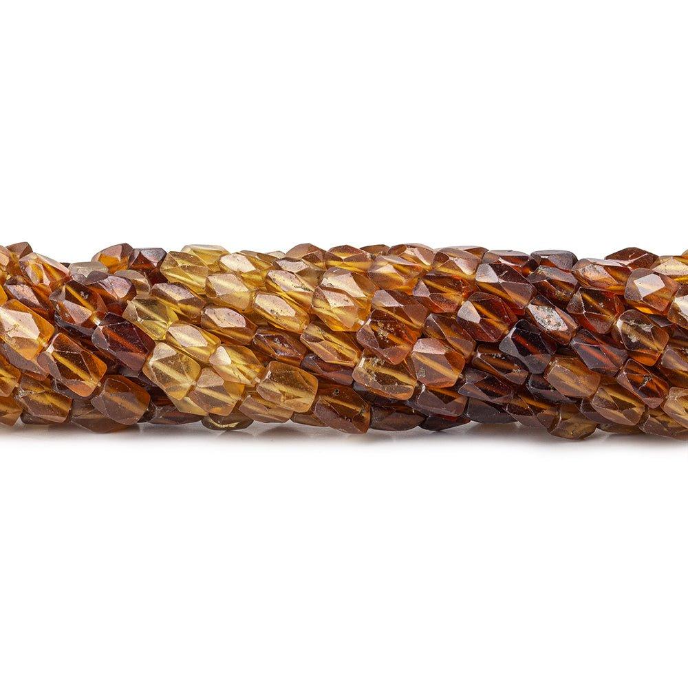 6x4-7x4mm Hessonite Garnet Faceted Rectangle Beads 14 inch 52pcs/str - The Bead Traders