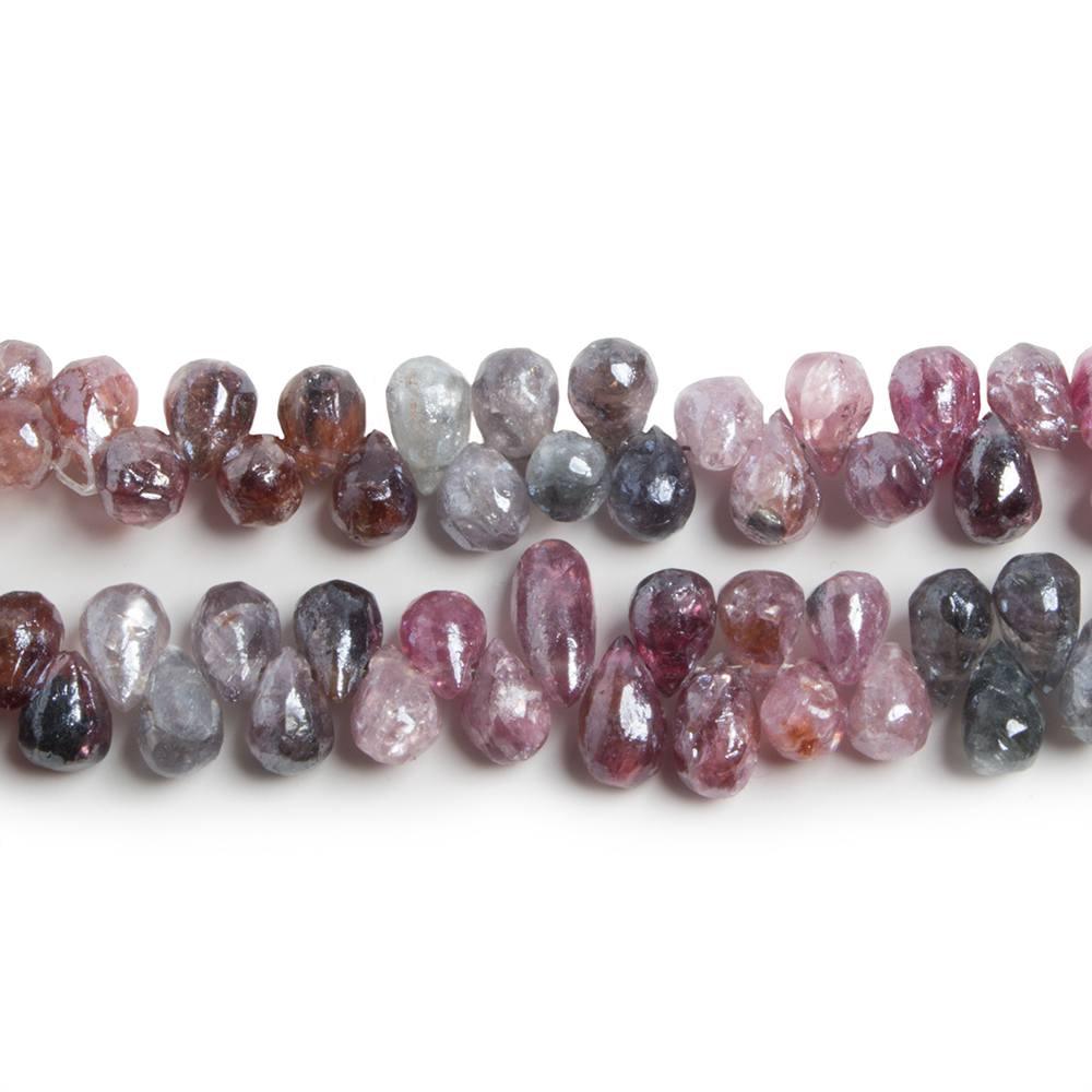 6x4-7x5mm Mystic Multi Spinel tear drop beads 8 inch 86 pieces - The Bead Traders