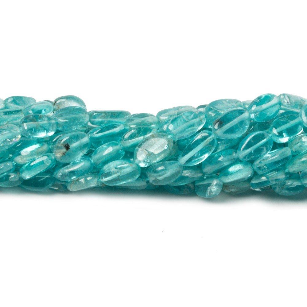 6x4-8x4mm Pool Blue Apatite plain nugget beads 13 inch 55 pieces - The Bead Traders