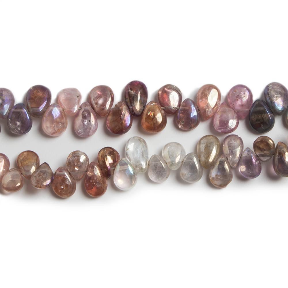 6x4mm Mystic Multi Spinel plain pear beads 8 inch 66 pieces - The Bead Traders