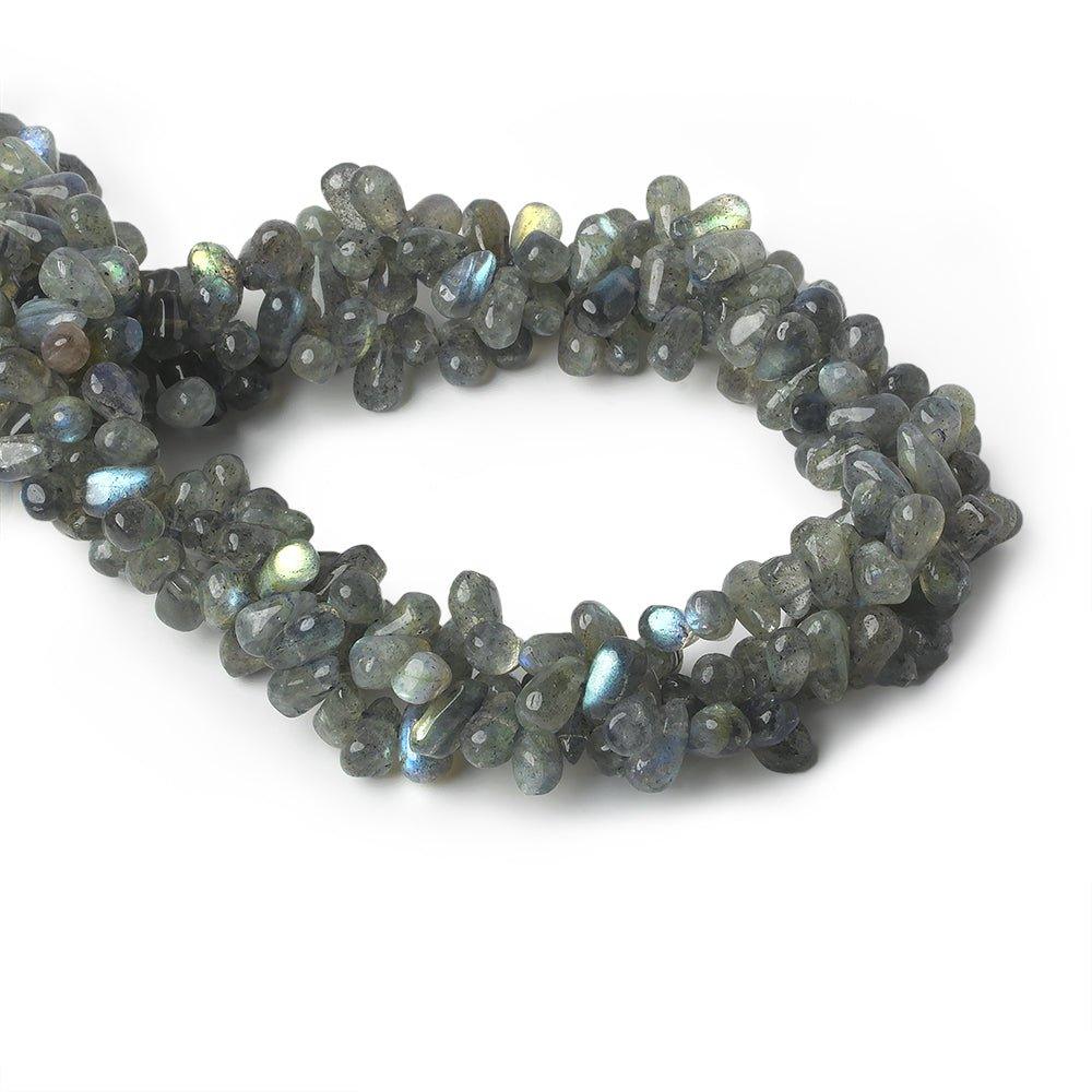 6x5-8x5mm Labradorite Plain Teardrop Beads 14 inch 103 pcs - The Bead Traders