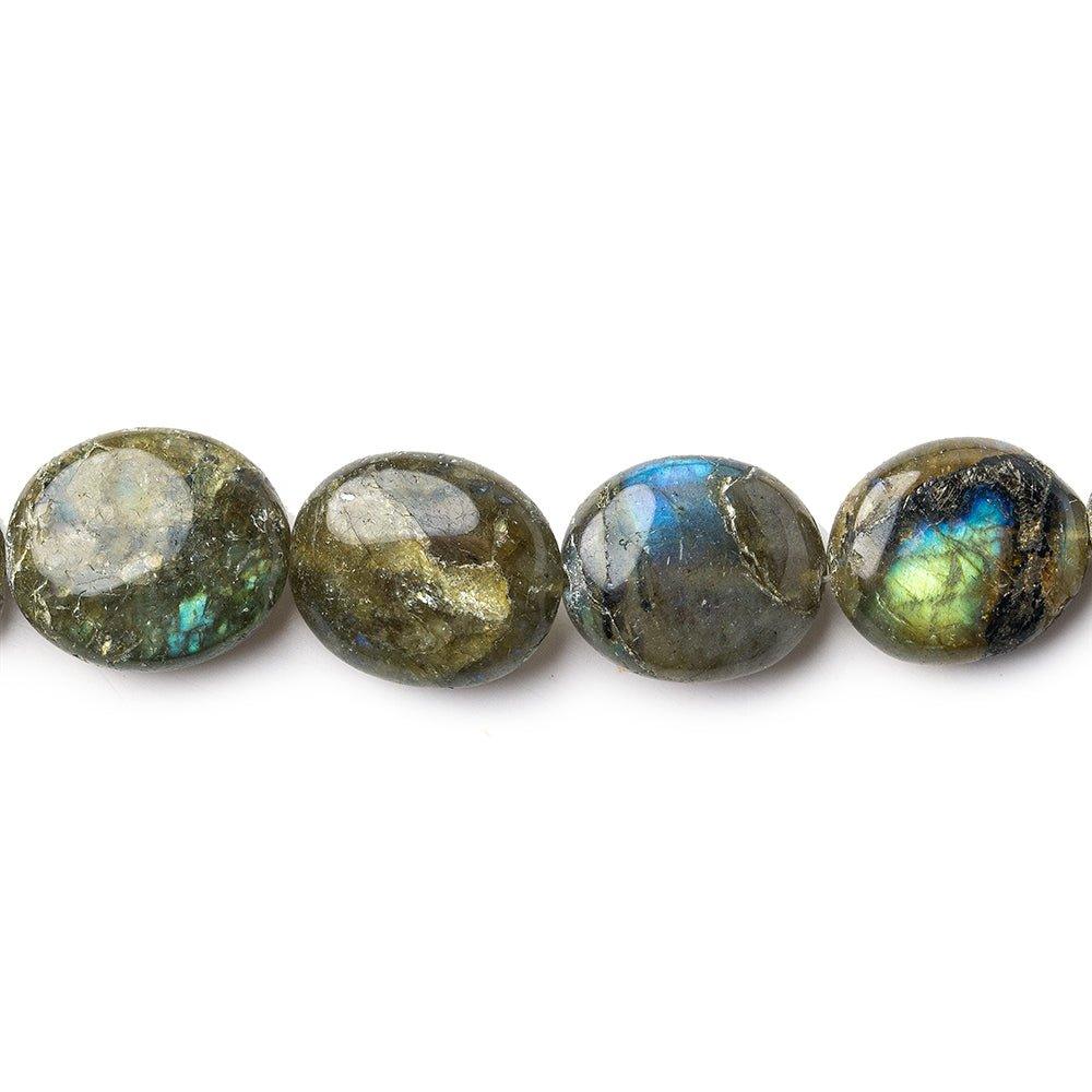 6x5mm-15x13mm Labradorite Plain Oval Beads 18 inch 44 pieces - The Bead Traders