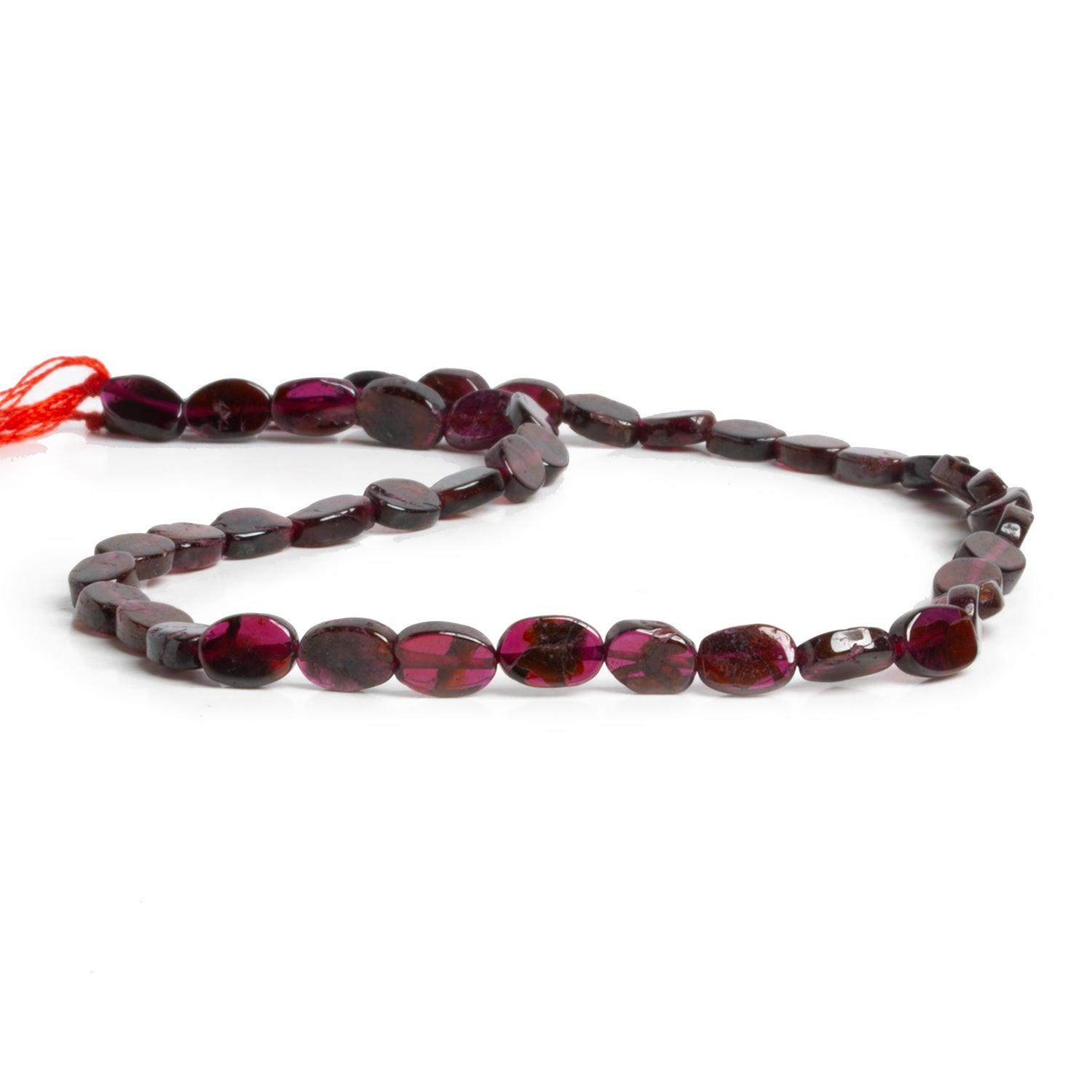6x5mm Garnet Handcut Ovals 14 inch 45 beads - The Bead Traders