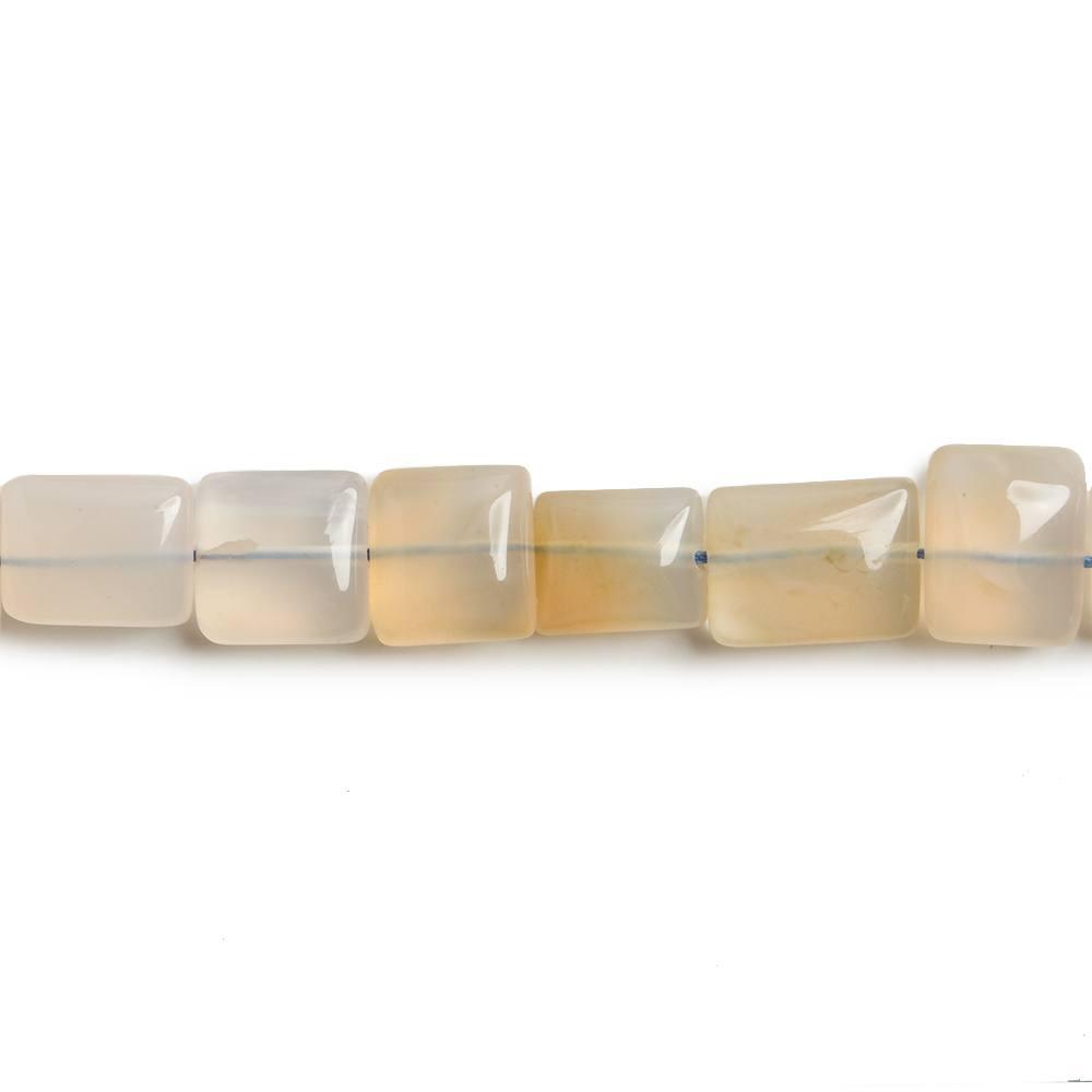 6x6-7x7mm Champagne Chalcedony plain rectangle & squares 14 inch 37 beads - The Bead Traders